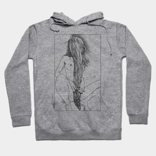 Le rideau de pudeur (The modesty curtain) Hoodie by apolloniasaintclair